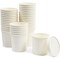 36 Pack 16 oz Disposable Soup Containers with Lids, Take Out Cups for Hot or Cold Food to Go, Ice Cream Storage, White